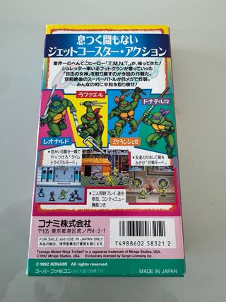 Turtles in Time Nintendo Super Famicom SFC Jap