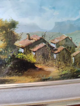 Lote 3 quadri classici con cornice in legno