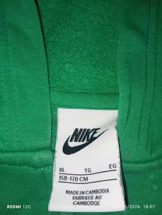 Sudadera Nike Verde con Cremallera