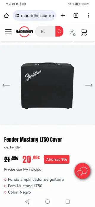 Amplificador Fender Mustang LT50 + Funda