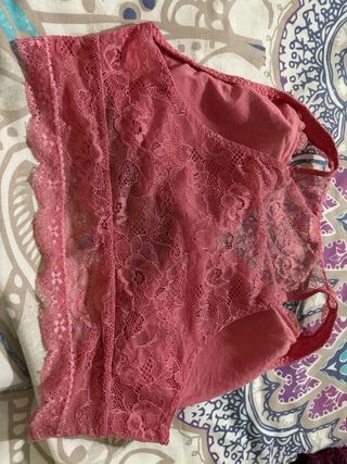 Top encaje rosa talla única nuevo