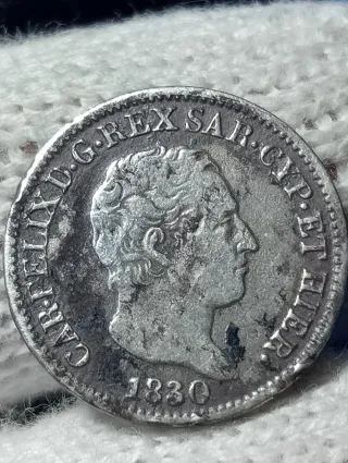 Moneta Argento Regno Sardegna 1830