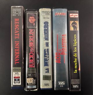 Lote 5 Películas VIDEOCLUB VHS thriller-accion
