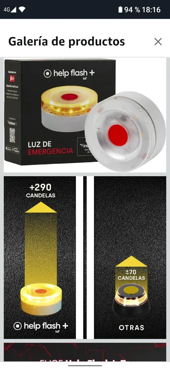 Luz de emergencia V16 Help Flash+ baliza coche hmg