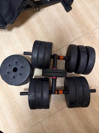 Mancuernas ajustables hasta 24kg x 2