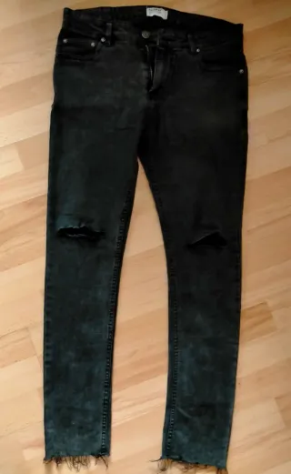 Vaqueros pitillo elásticos hombre negros