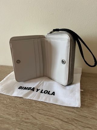 Neceser y cartera Bimba y Lola beige y rosa