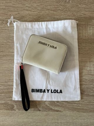 Neceser y cartera Bimba y Lola beige y rosa