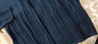 Chaqueta de punto calada azul marino Jordal