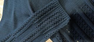 Chaqueta de punto calada azul marino Jordal