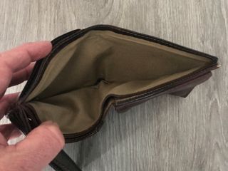 Cartera Fossil Piel Marrón Plegable Caballero