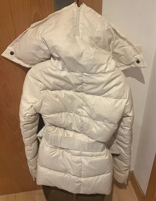 Abrigo plumífero mujer cinturón