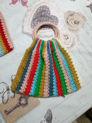 Bolso de lana multicolor para niña