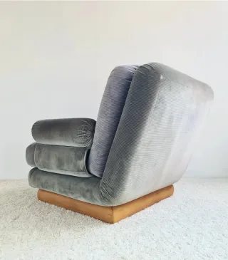 Sillón reclinable Mid Century, Francia 60s.
