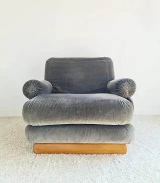 Sillón reclinable Mid Century, Francia 60s.
