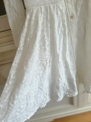 Vestido Maje Blanco Talla S Algodón