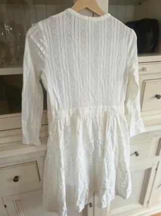 Vestido Maje Blanco Talla S Algodón