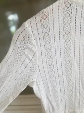 Vestido Maje Blanco Talla S Algodón