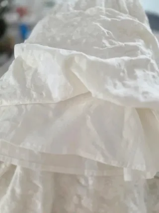 Vestido Maje Blanco Talla S Algodón