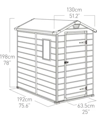 Keter Manor 4X6 - Caseta de jardín Gris
