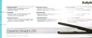 Piastra capelli BaByliss Ceramic Straight 230