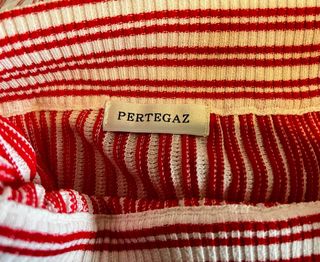 Falda midi roja y blanca marca Pertegaz talla XL