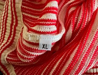 Falda midi roja y blanca marca Pertegaz talla XL