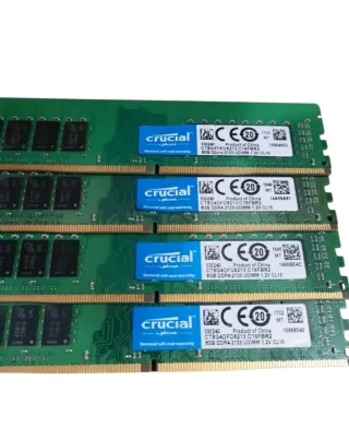 32 GB DDr4 Crucial (4x 8GB) 2133 mhz memoria ram