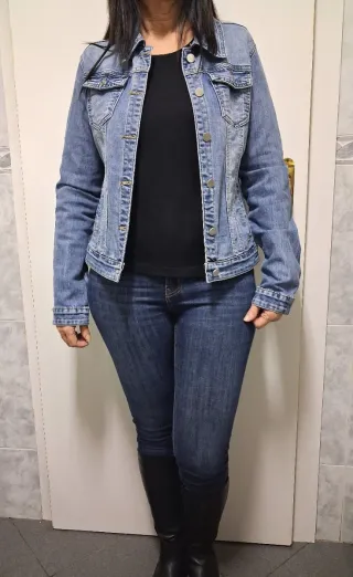 Chaqueta tejana azul talla L