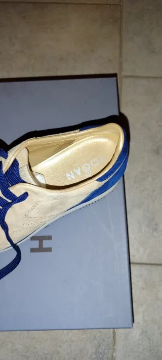 Sneakers Hogan beige e blu