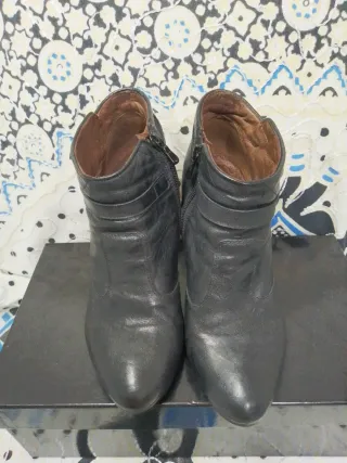 stivaletti nero giardini vera pelle nera 39