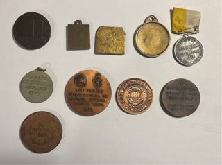 Lote 10 Medallas Variadas antiguas