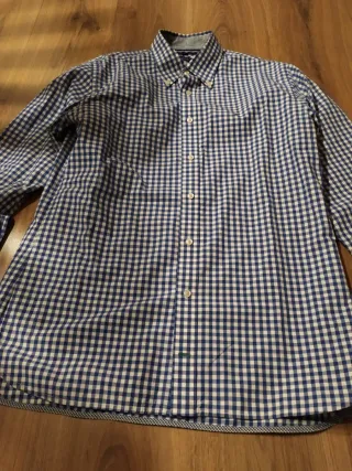 Camisa cuadros Tommy Hilfiger azul y blanco