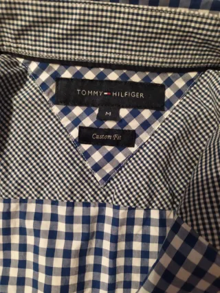 Camisa cuadros Tommy Hilfiger azul y blanco