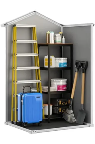 Keter Manor 4X3 - Caseta de jardín con suelo