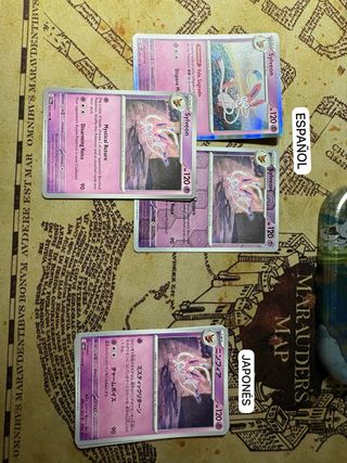 Cartas Pokémon Sylveon (Español y Japonés)