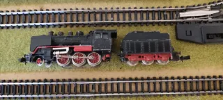 Locomotora vapor con tándem ibertren 3N.