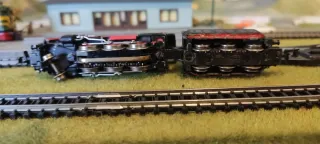 Locomotora vapor con tándem ibertren 3N.