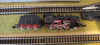 Locomotora vapor con tándem ibertren 3N.