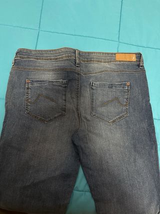 Pantalón vaquero pitillo mujer azul