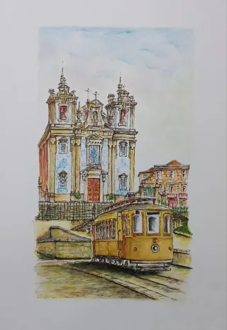 Pintura aguarela original 30x42cm