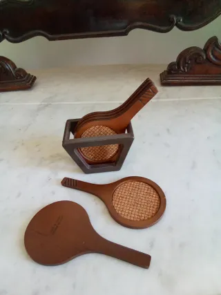Set 6 Sottobicchieri Racchetta Tennis Vintage
