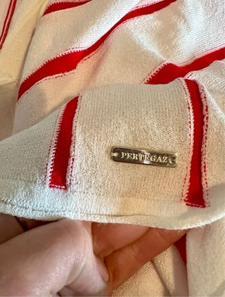 Top sin mangas rayas rojas y blancas Pertegaz XXXL