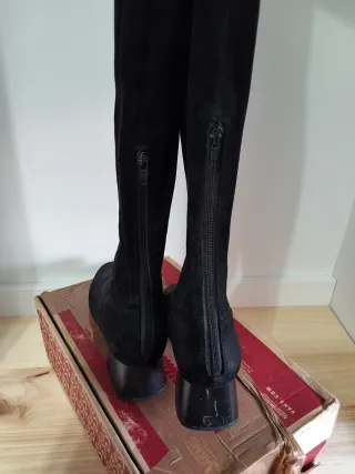 Botas altas de ante Mango Talla 38