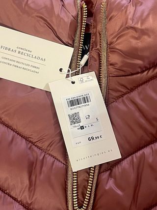 Chaleco El Corte Inglés Rosa Talla S