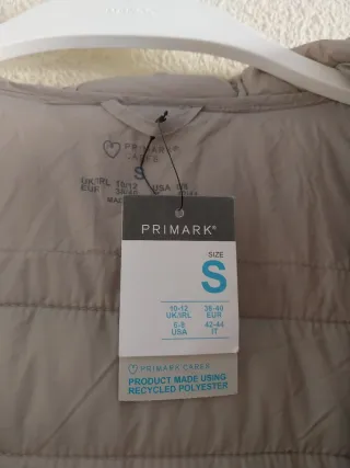 Parka plumífero gris talla S