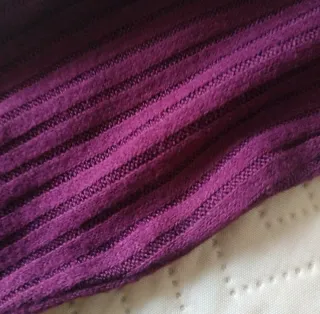 Dolcevita costine viola elasticizzato