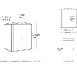 Keter Factor 6x3- Caseta de jardín 2m2