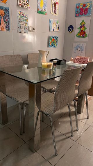 Mesa y 4 sillas cocina El Corte Inglés