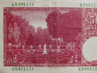 Billete 50 Pesetas España 31 Dic 1951 circulado.